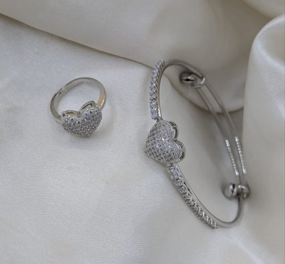 ✨ Elegant Silver Crystal Jewelry Set