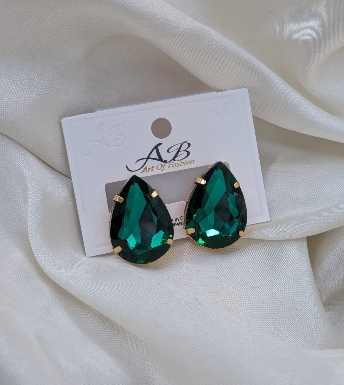 Drop stone stud Earrings
