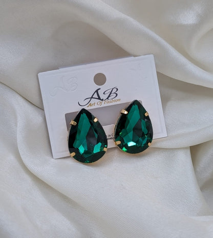 Drop stone stud Earrings