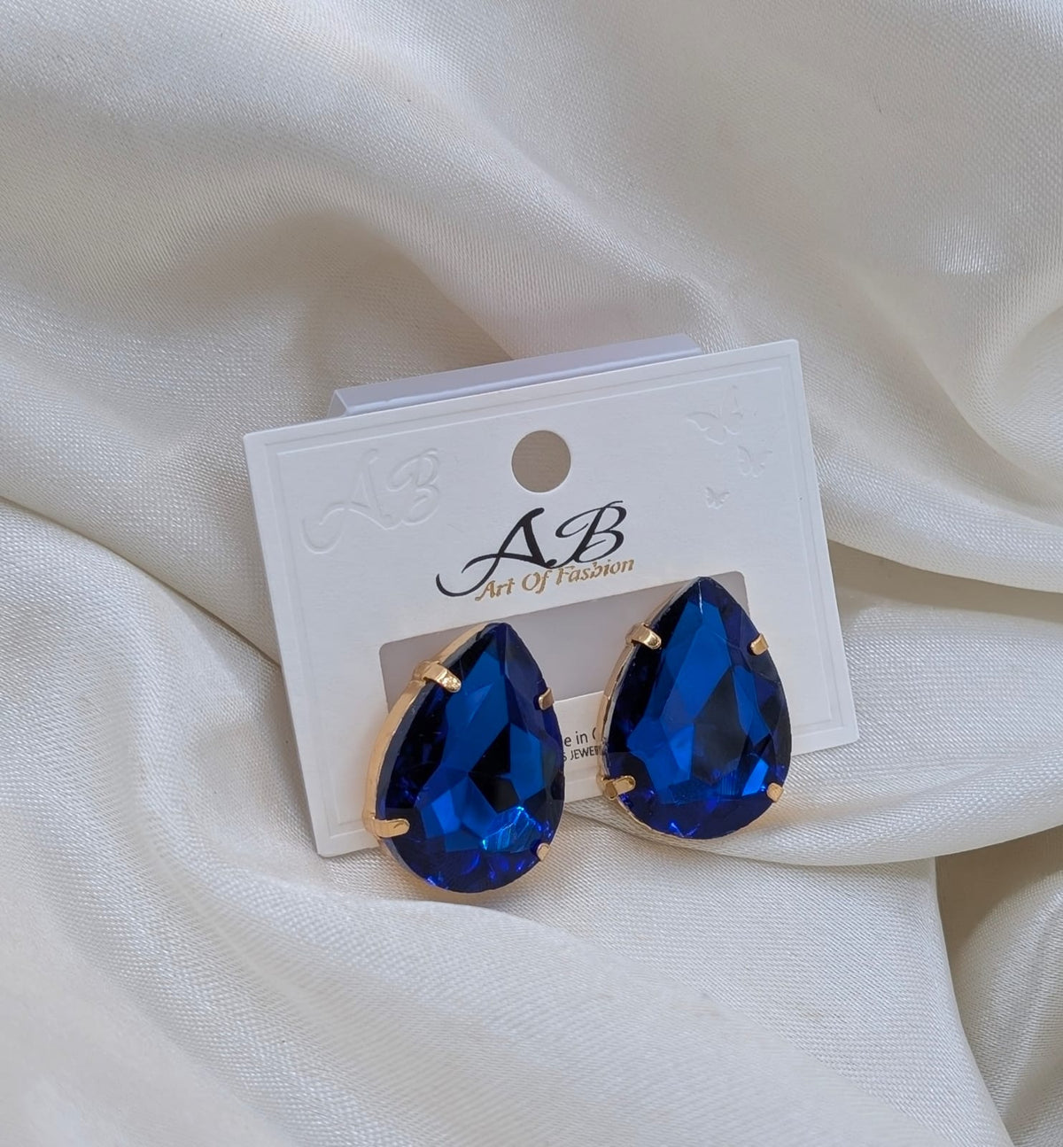 Drop stone stud Earrings