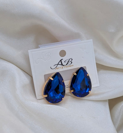 Drop stone stud Earrings