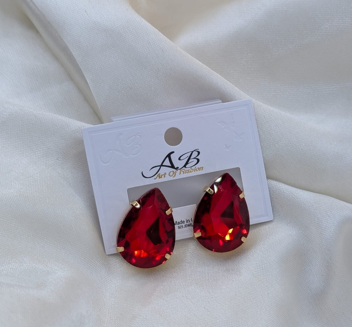 Drop stone stud Earrings