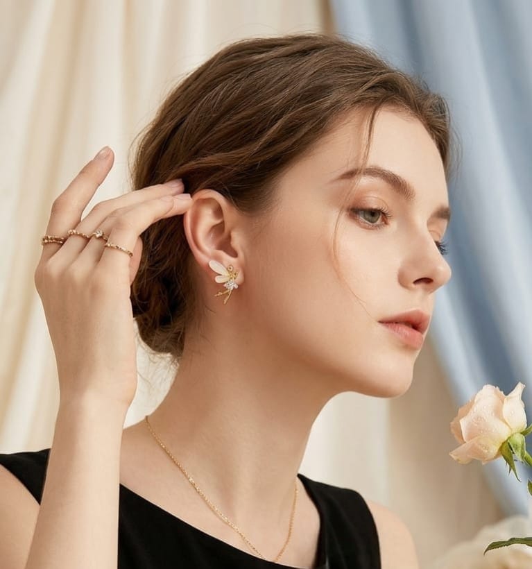 Sparkling Fairy Design Earrings