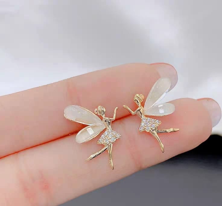 Sparkling Fairy Design Earrings