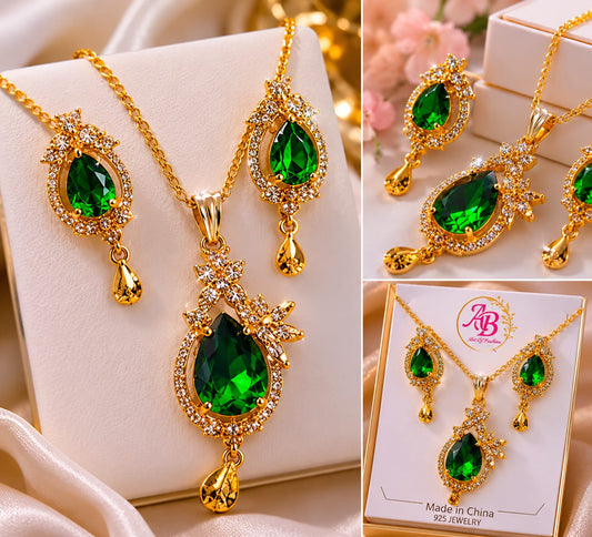 Stylish Unique Design  Real Stones Necklace Set for Girls/Women