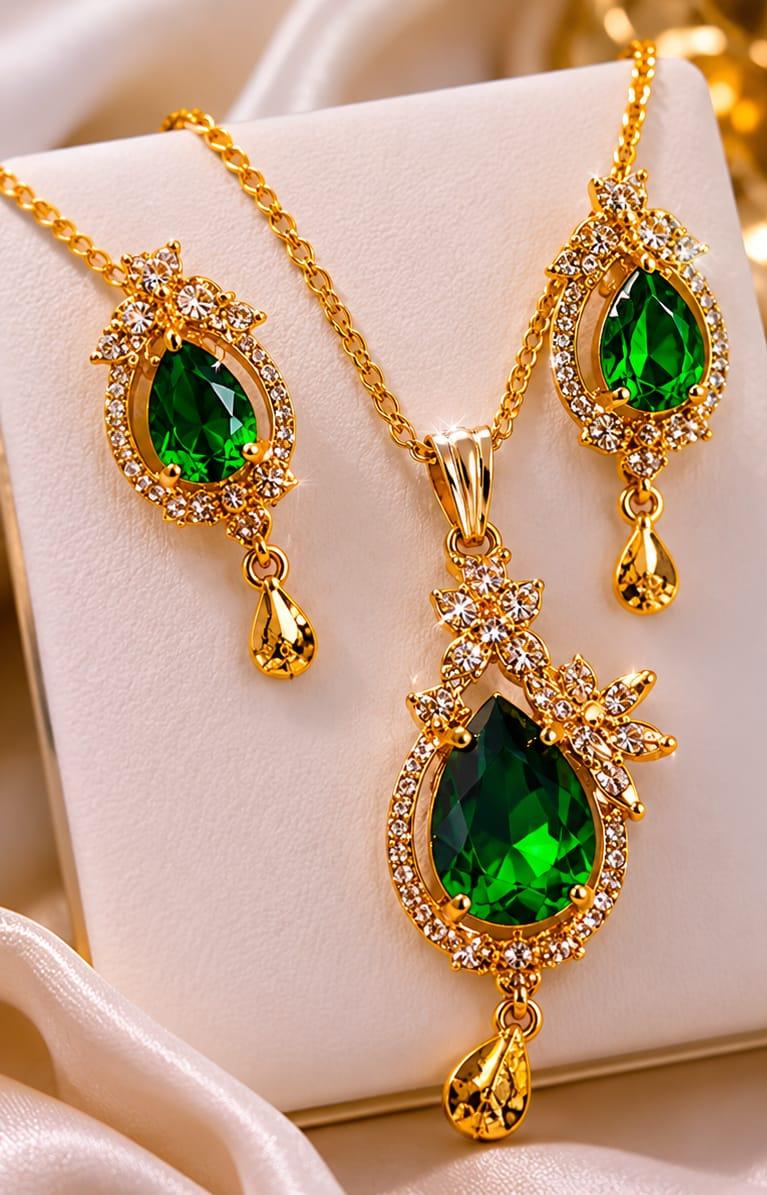 Stylish Unique Design  Real Stones Necklace Set for Girls/Women